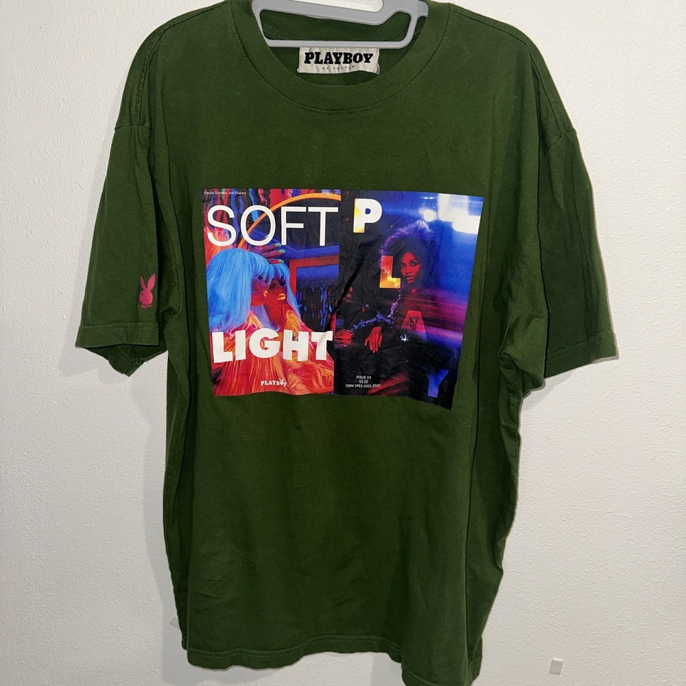 Playboy By Pucsun Green Short‎ Sleeve T Shirt Size L
